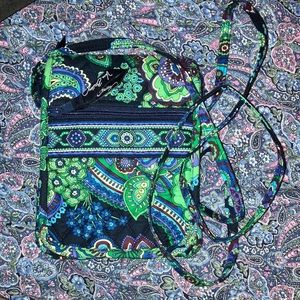 Vera Bradley green and blue crossbody NEW